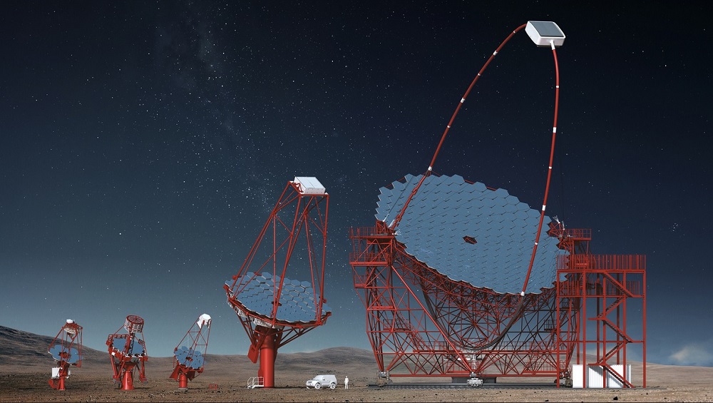 Visual image of Cherenkov Telescope Array in Chile