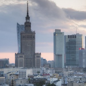 The centre of Warsaw.
