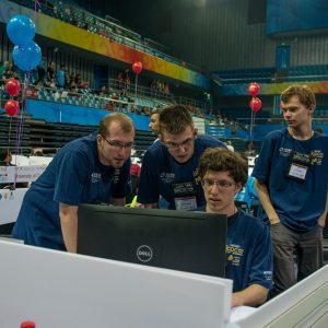 The Warsaw Eagle team in the ACM ICPC World Finals in Beijing. Credit: ICPC