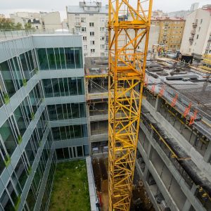 The construction works of the building at Dobra 55 (the second stage).