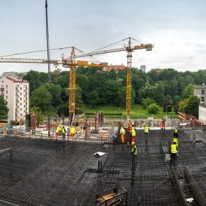 The construction works of the building at Dobra 55 (the second stage).
