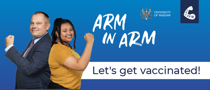 "Arm in arm" campaign poster.