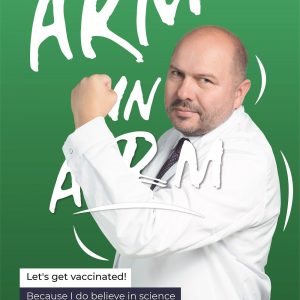 Posters being part of the “Arm in arm” campaign.