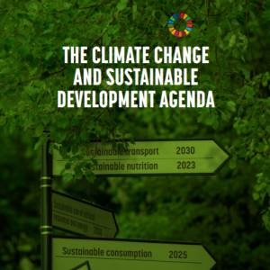 Cover of the document “Climate and Sustainable Development Agenda“.