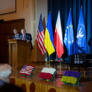 Mark F. Brzezinski, US Ambassador to Poland, at UW. Credit: M. Kaźmierczak/UW.