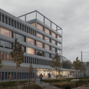 Visualization of the Faculty of Psychology building by Piotr Bujnowski Architekt studio.