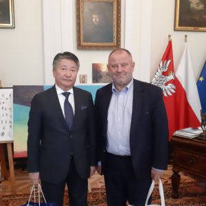 Mongolian ambassador's visit to the UW. Photo: UW Press Office