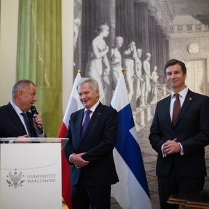 Visit of the Finnish president at UW. Phot. Mirosław Kaźmierczak/UW