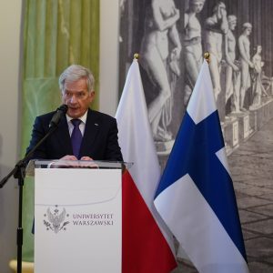 Visit of the Finnish president at UW. Phot. Mirosław Kaźmierczak/UW