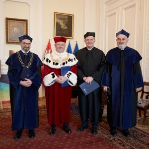 Ceremony for the awarding of an honorary doctorate from the University of Warsaw to Prof Freiherr Claus von Carnap-Bornheim. Credit: Mirosław Kaźmierczak/UW