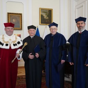 The ceremony for the renewal of Prof. Michał Tymowski's doctorate. Photo by Mirosław Kaźmierczak/UW