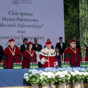 The promotion ceremony at the University of Warsaw Library Gardens. Photo by Mirosław Kaźmierczak/UW