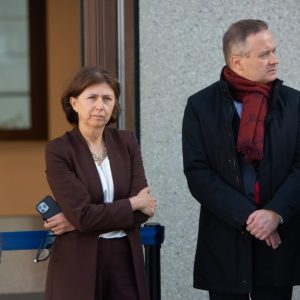 Opening of the building in the upper courtyard of the UW. Photo by Mirosław Kaźmierczak/UW