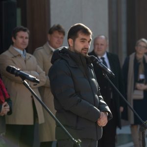 Opening of the building in the upper courtyard of the UW. Photo by Mirosław Kaźmierczak/UW