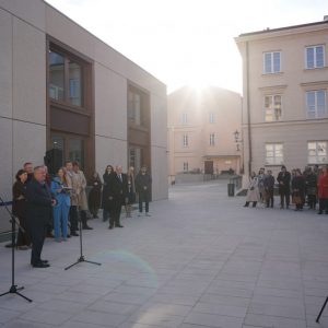 Opening of the building in the upper courtyard of the UW. Photo by Mirosław Kaźmierczak/UW