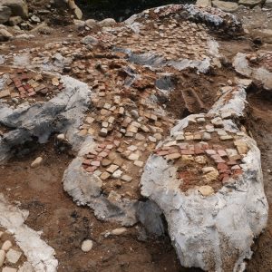 Fragments of mosaic secured in situ. Photo: Radosław Karasiewicz-Szczypiorski