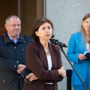 Opening of the building in the upper courtyard of the UW. Photo by Mirosław Kaźmierczak/UW