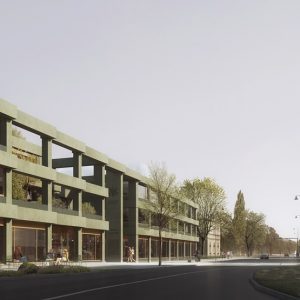 Visualisation of the University of Warsaw building at Bednarska. Source: BBGK Architekci sp. z o.o. studio