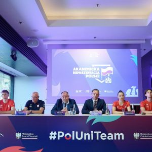 Press conference before the departure of the Polish team for the 32nd Summer FISU World University Games. Credit: Rafał Oleksiewicz