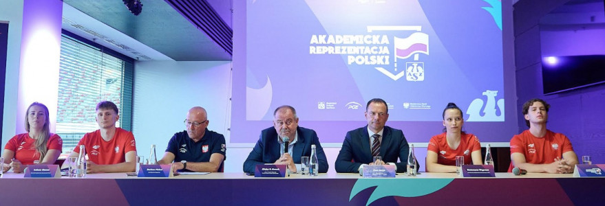 Press conference before the departure of the Polish team for the 32nd Summer FISU World University Games. Credit: Rafał Oleksiewicz