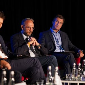 Panel on AI in higher education institutions. Credit: Mirosław Kaźmierczak/UW