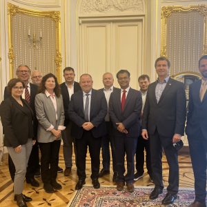 Visit of the American delegation to the University of Warsaw. Credit: UW’s Business Centre
