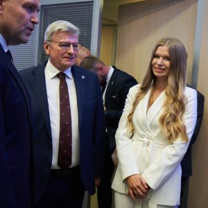 Meeting with the President of Poland at the University of Warsaw. Credit: Mirosław Kaźmierczak/University of Warsaw