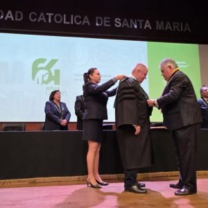 The ceremony of awarding the honoris causa doctorate to Prof. Alojzy Z. Nowak, Rector of the University of Warsaw. Credit: UW