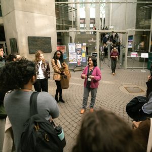Meeting at the University of Warsaw Library as part of the implementation programme for doctoral candidates. Credit: Kamil Leczkowski