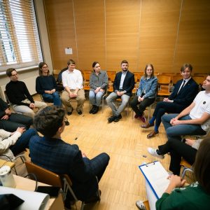 Meeting as part of the implementation programme for doctoral candidates at the UW. Credit: Mirosław Kaźmierczak/University of Warsaw