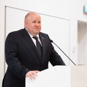Prof. Adam Niewiadomski, Vice-Rector for Doctoral and Legal Affairs at the University of Warsaw, during the inauguration of the implementation programme for doctoral candidates. Credit: Mirosław Kaźmierczak/University of Warsaw