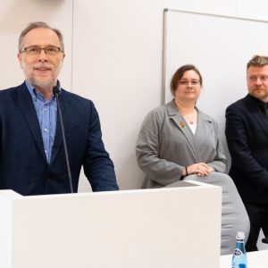 Prof. Paweł Stępień, director of the UW’s Interdisciplinary Doctoral School during the inauguration of the implementation programme for doctoral candidates. Credit: Mirosław Kaźmierczak/University of Warsaw