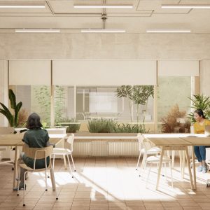 Visualization of the University of Warsaw building on Bednarska Street. Credit: BBGK Architekci sp. z o.o.