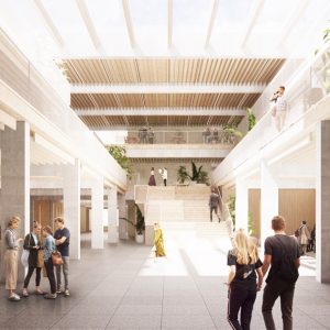 Visualization of the University of Warsaw building on Bednarska Street. Credit: BBGK Architekci sp. z o.o.