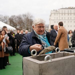 Laying of the Cornerstone on Bednarska Street. Credit: Mirosław Kaźmierczak/UW