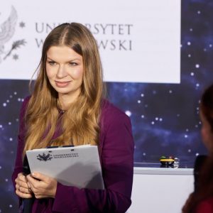 Finale of the “IGNIS” tour with Dr Eng. Sławosz Uznański-Wiśniewski at the University of Warsaw. Credit: UW