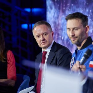 Finale of the “IGNIS” tour with Dr Eng. Sławosz Uznański-Wiśniewski at the University of Warsaw. Credit: UW