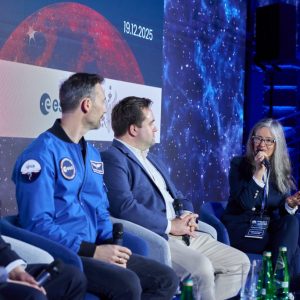 Finale of the “IGNIS” tour with Dr Eng. Sławosz Uznański-Wiśniewski at the University of Warsaw. Credit: UW