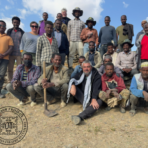 Researchers from the University of Warsaw in Negash. Credit: private archive