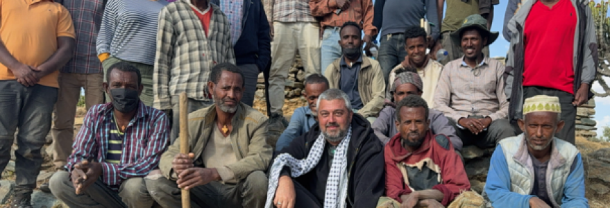 Researchers from the University of Warsaw in Negash. Credit: private archive