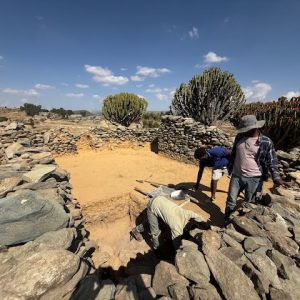 Researchers from the University of Warsaw in Negash. Credit: private archive