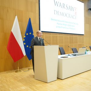 “Warsaw Dialogue for Democracy” conference. Credit: M. Kaźmierczak/UW