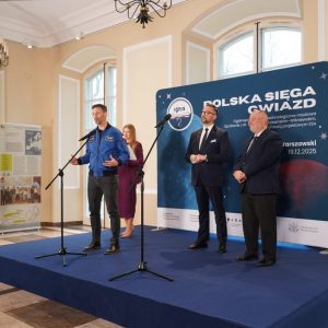 Finale of the “IGNIS” tour with Dr Eng. Sławosz Uznański-Wiśniewski at the University of Warsaw. Credit: UW