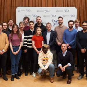 Lecture by Prof. Ben L. Feringa at the UW. Credit: Mirosław Kaźmierczak/UW