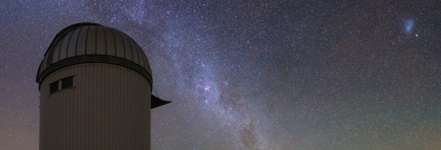 Night over the Las Campanas Observatory in Chile. The OGLE project observation station and the Large and Small Magellanic Clouds. Credit: Krzysztof Ulaczyk