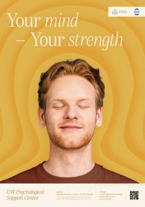 Go to the text about the "Your head – your strength" campaign on the UW website.