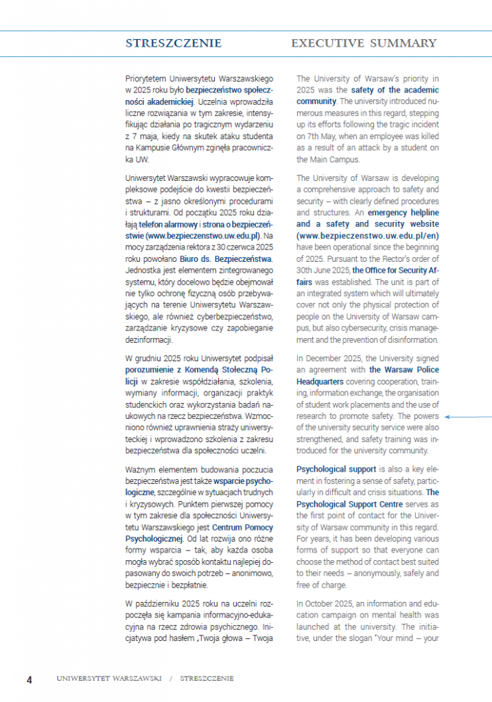 Go to the UW Annual Report 2025: Executive Summary and Basic Data.