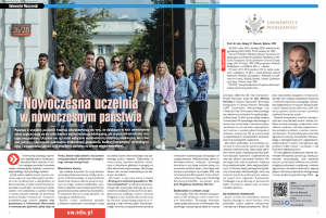 An article by Prof. Alojzy Z. Nowak, the UW Rector, in the educational monthly Perspektywy (July/August 2026)