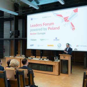 Leaders Forum powered by Poland: Better Europe. Credit: Mirosław Kaźmierczak/UW