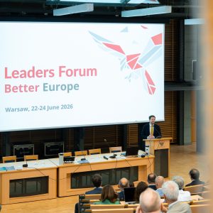 Leaders Forum powered by Poland: Better Europe. Credit: Mirosław Kaźmierczak/UW